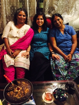celebrating my birthday with my sheilamma and my amma. bangalore, india. july 2015.