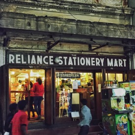 amazing stationery shop on commercial street. bangalore, india. august 2015.