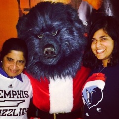 we got our picture with santa grizz! memphis, tennessee. december 2014.