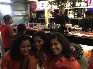 with avni and amai at easy tiger. bangalore, india. october 2015.