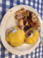 eggs benedict and hashbrowns at blue plate. memphis, tennessee. december 2015.