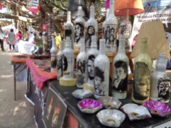 upcycled bottles with your favourite musicians. bangalore, india. january 2016.
