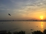 sunrise over the city. bombay, india. may 2016.