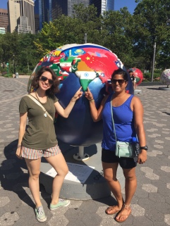 maggie and i near india, since we didn't take any photos in india. new york, new york. june 2016.